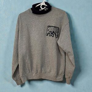 Vintage Majestic Cowboys Gray Crewneck Women’s Sweater, Size L